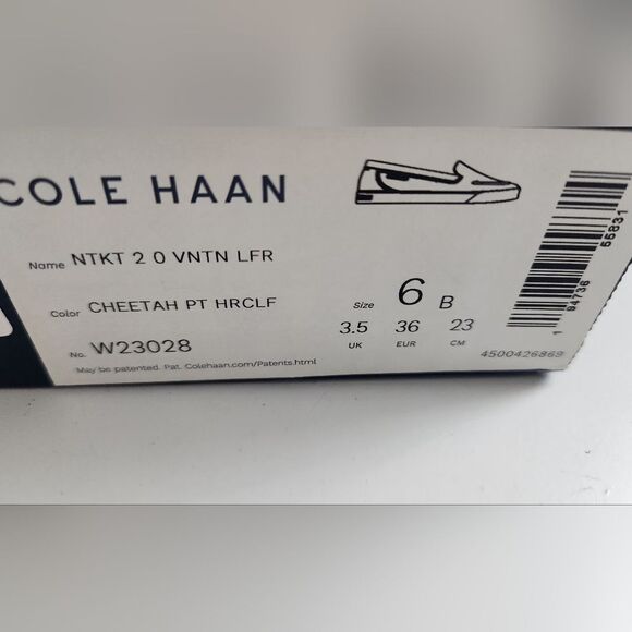 NEW Cole Haan Cheetah Print Loafer Shoes Size 6B Women's - Picture 6 of 6